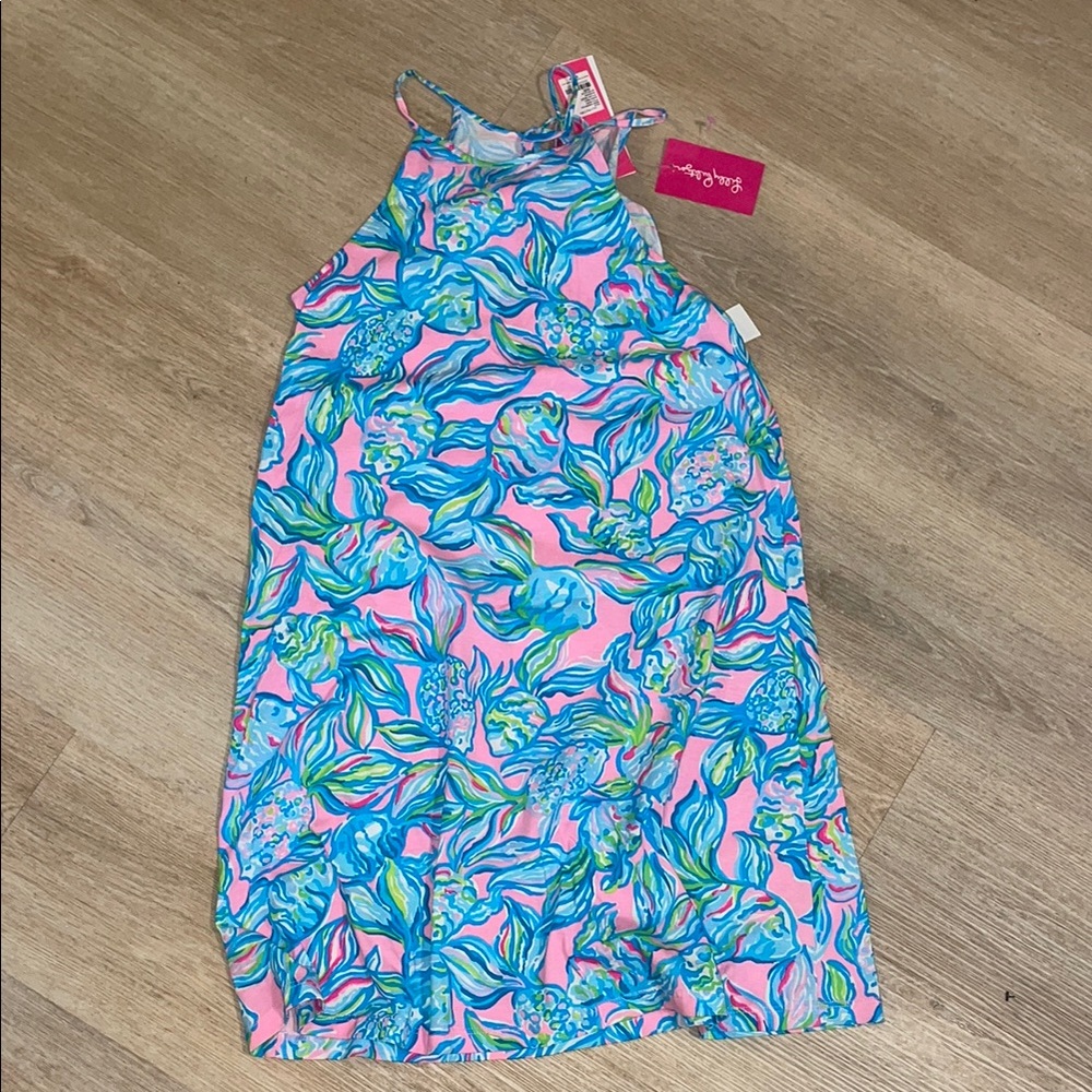 Lilly Pulitzer Blue and Pink Floral Dress
